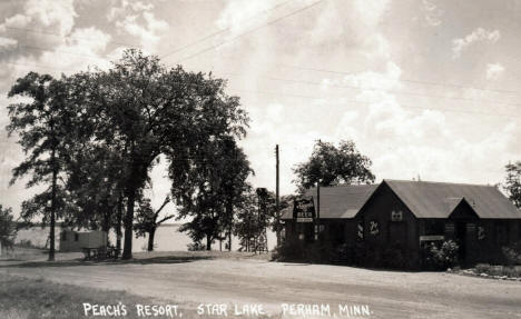 Peach's Resort, Star Lake, Perham Minnesota, 1930's