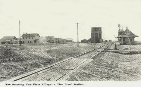 The Booming New Pierz Village, a Soo Line Station, 1910's