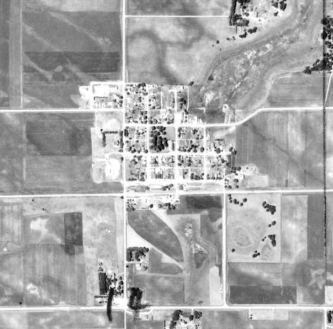 Aerial view, Plato Minnesota, 1955