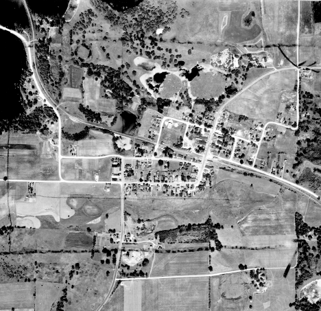 Aerial view, Prior Lake Minnesota, 1945