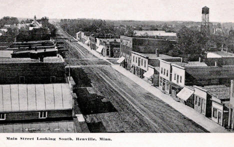 Main Street looking south, Renville Minnesota, 1912