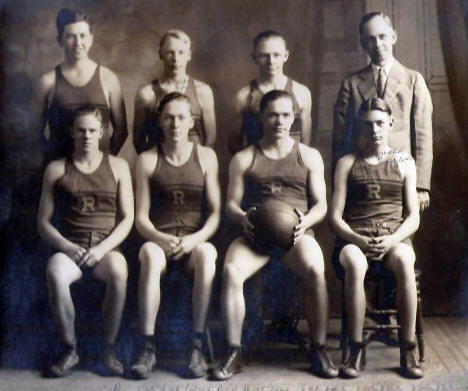Russell High School Boys Basketball Team, Russell Minnesota, 1926