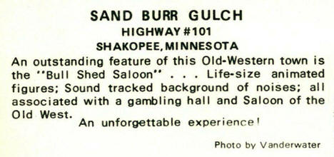 Sand Burr Gulch, Shakopee Minnesota, 1950's