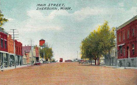 Main Street, Sherburn Minnesota, 1909