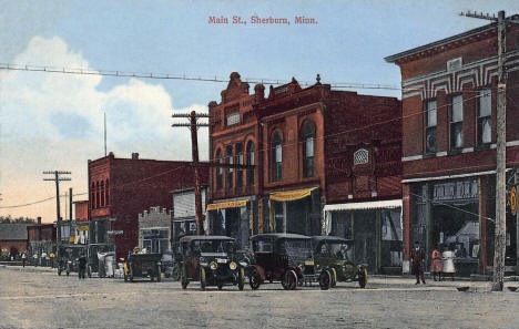 Main Street, Sherburn Minnesota, 1910's