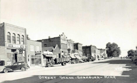 Street scene, Sherburn Minnesota, 1940's