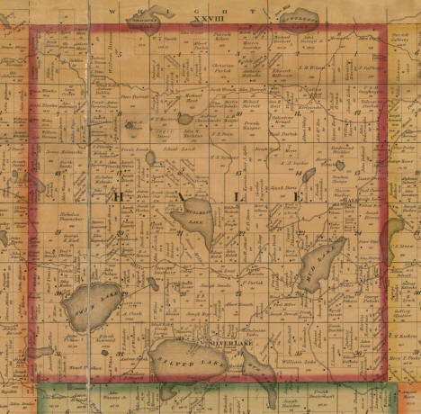 Plat map of Hale Township, McLeod County, Minnesota, 1880