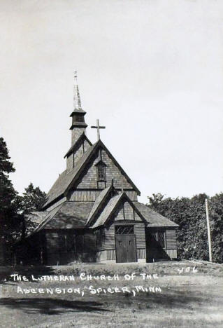 The Lutheran Church of the Ascension, Spicer Minnesota, 1940's