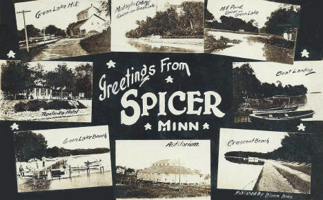 Multiple scenes, Spicer Minnesota, 1909