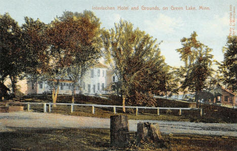 Interlachen Hotel and Grounds on Green Lake, Spicer Minnesota, 1908