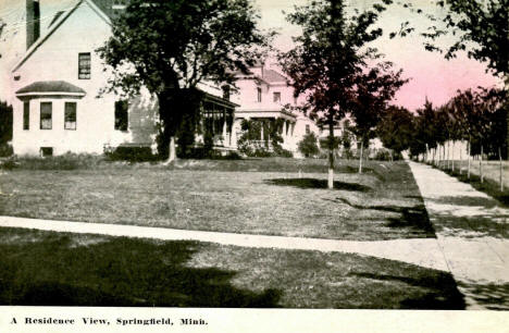 Residence view, Springfield Minnesota, 1914