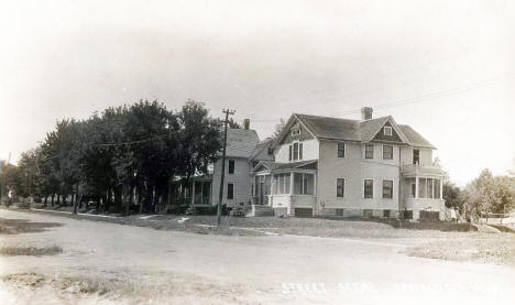 Street scene, Springfield Minnesota, 1915