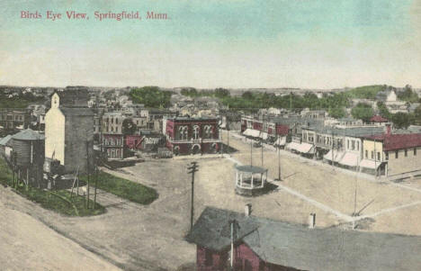 Birds eye view, Springfield Minnesota, 1906