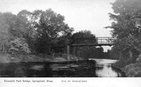 Riverside Park Bridge, Springfield Minnesota, 1908