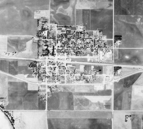 Aerial view, Stewart Minnesota, 1955