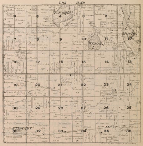 Plat map of Collins Township, McLeod County, Minnesota, 1916