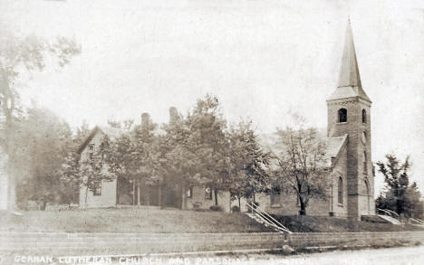 German Lutheran Church and Parsonage, Swanville Minnesota, 1910's
