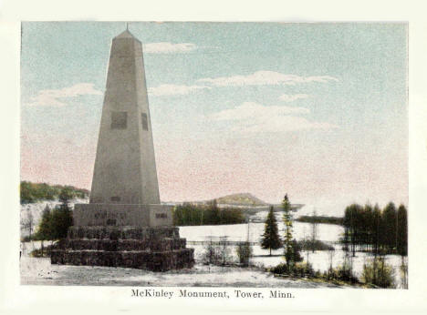 McKinley Monument, Tower Minnesota, 1907