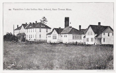Vermilion Lake Indian Reservation School near Tower Minnesota, 1909