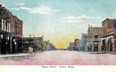 Main Street, Tower Minnesota, 1909
