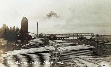 Sawmill at Tower Minnesota, 1948