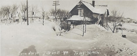 Snow drifts, Tracy Minnesota, 1909