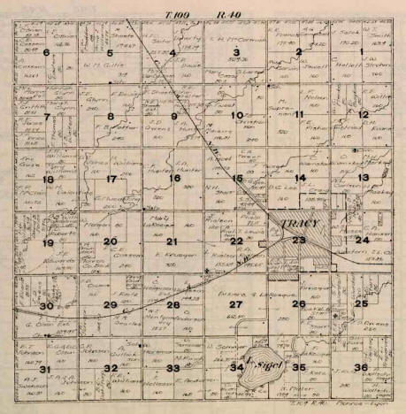 Plat map of Monroe Township in Lyon County Minnesota, 1916