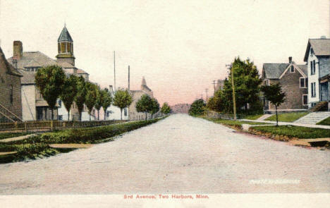 3rd Avenue, Two Harbors Minnesota, 1908