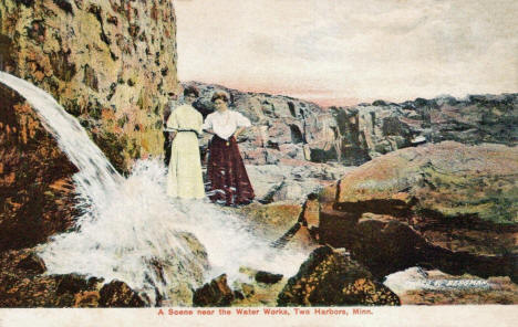 A scene near the Water Works, Two Harbors Minnesota, 1908