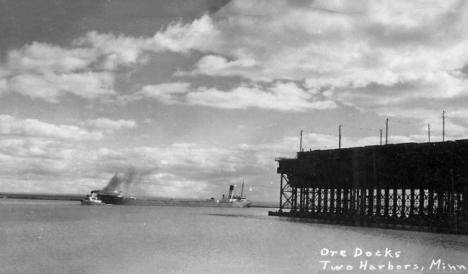 Ore Docks, Two Harbors Minnesota, 1940's