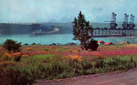 Iron Ore and Coal Docks, Two Harbors Minnesota, 1960's
