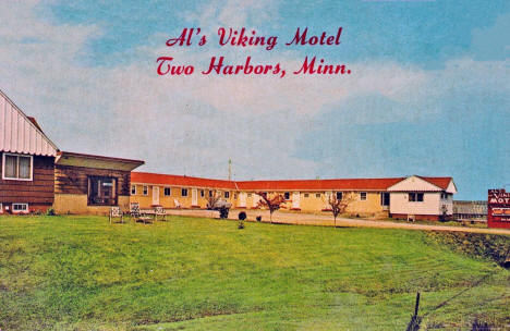 Al's Viking Motel, Two Harbors Minnesota, 1960's