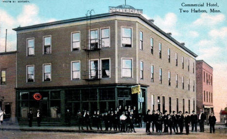 The Commercial Hotel, Two Harbors Minnesota, 1910's