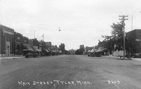 Main Street, Tyler Minnesota, 1928