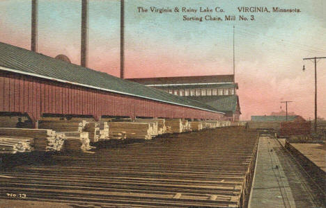 Mill Number 3, The Virginia & Rainy Lake Company, Virginia Minnesota, 1910's