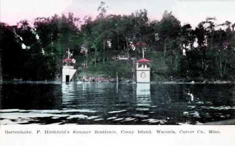 Gartenlaube, F. Hirshfield's Summer Residence, Coney Island, Waconia Minnesota, 1909