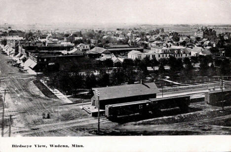 Birds eye view, Wadena Minnesota, 1914