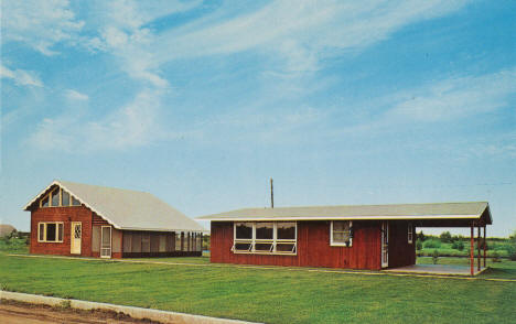 Model cottages on display, Merickel Lumber, Wadena Minnesota, 1960's