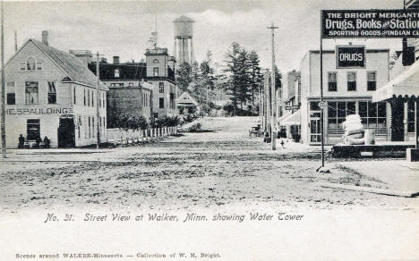 Street scene, Walker Minnesota, 1906