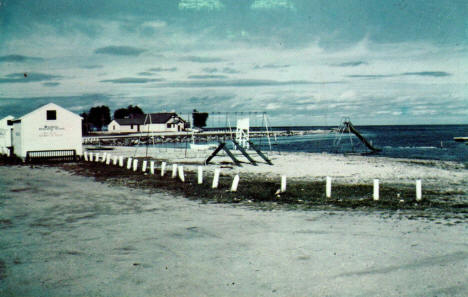 Public Beach on Lake of the Woods, Warroad Minnesota, 1960's