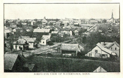 Birds eye view, Watertown Minnesota, 1910's