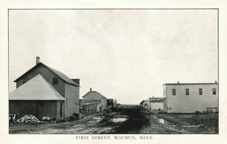 First Street, Waubun Minnesota, 1909