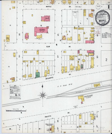 Sanborn Fire Insurance Map, Waverly Minnesota, 1899  [plate 1]