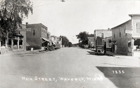 Main Street, Waverly Minnesota, 1929