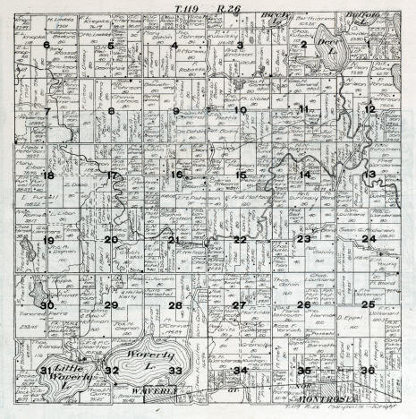 Plat map of Marysville Township in Wright County Minnesota, 1916