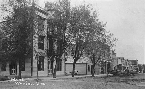 Main Street, Waverly Minnesota, 1909