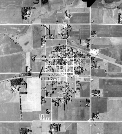 Aerial view, Welcome Minnesota, 1954