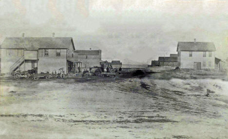 Street scene, Welcome Minnesota, 1887