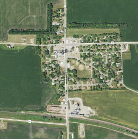 Aerial view of Wendell Minnesota, 2017