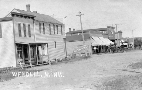 Street scene, Wendell Minnesota, 1909